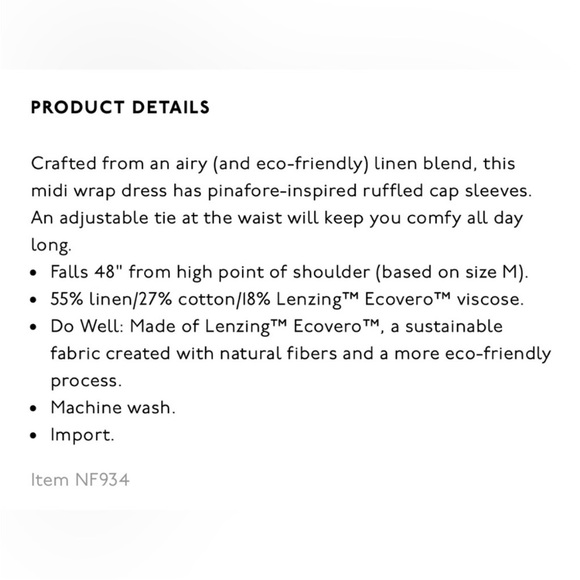 Madewell Linen-Blend Ruffle-Sleeve Wrap Midi Dress - Picture 4 of 7